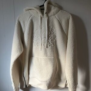 Roots Off White Sherpa Hoodie